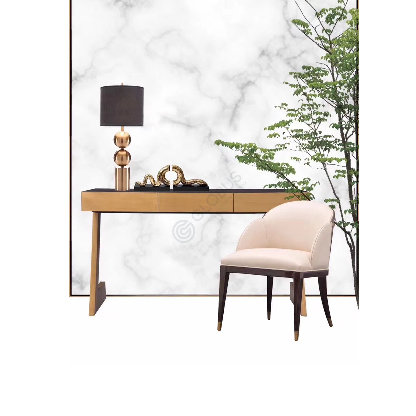 Desk HICKORY WHITE Yves